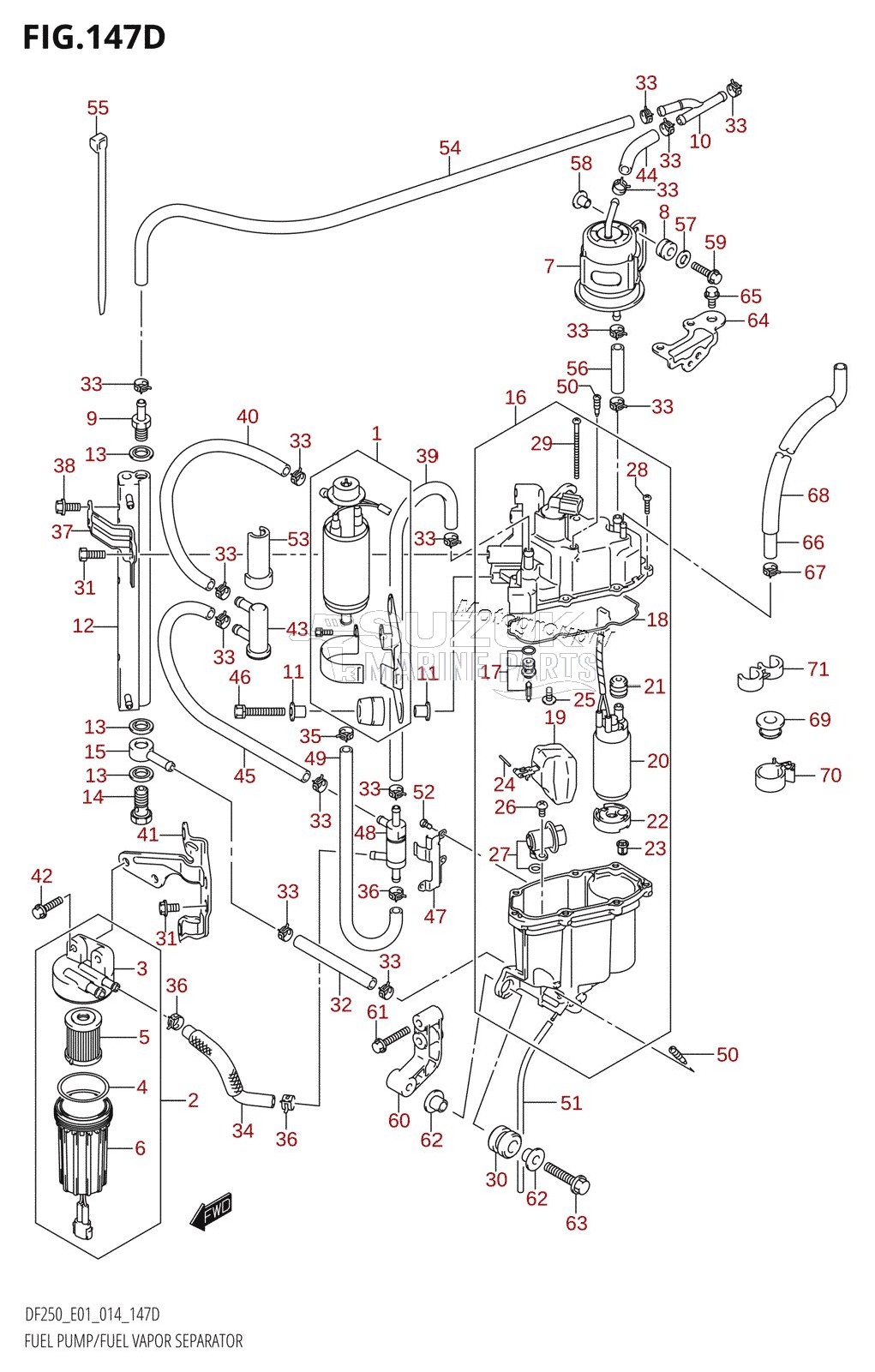 FUEL PUMP /​ FUEL VAPOR SEPARATOR (DF200Z:E40)