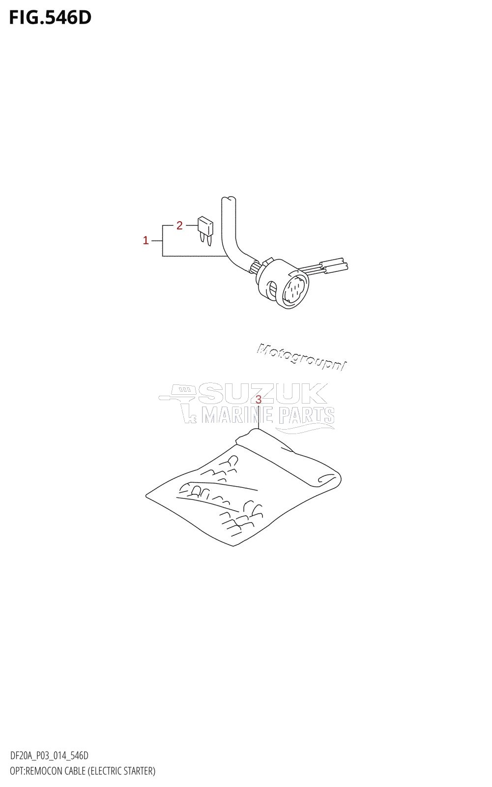 OPT:REMOCON CABLE (ELECTRIC STARTER) (DF15ATH:P03:E-STARTER)