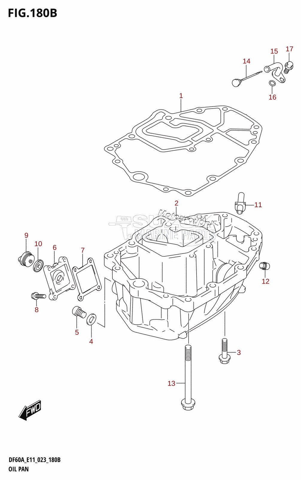 OIL PAN (DF40AQH,DF40ATH,DF50ATH,DF60AQH,DF60ATH,DF50AVT,DF50AVTH,DF60AVT,DF60AVTH)