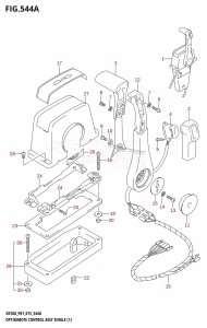 DF9.9B From 00995F-510001 (P01)  2015 drawing OPT:REMOTE CONTROL ASSY SINGLE (1) (DF9.9B:P01)