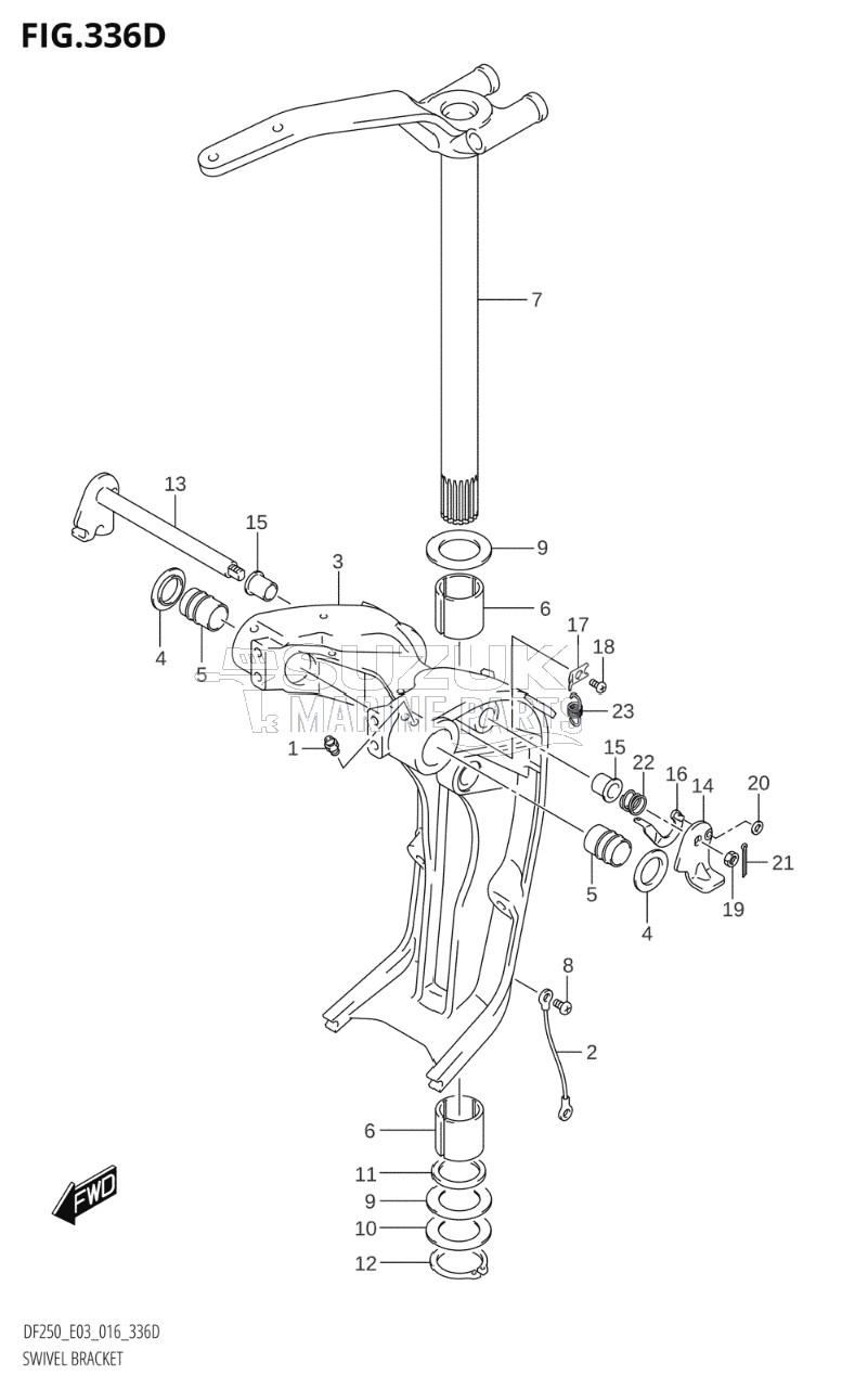 SWIVEL BRACKET (DF225Z:E03:(X-TRANSOM,XX-TRANSOM))