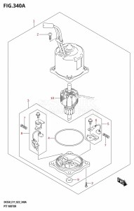 DF250 From 25003F-040001 (E01 E03 E40)  2020 drawing PTT MOTOR (L-TRANSOM)