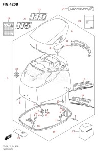 DF115A From 11503F-610001 (E01 E03 E11 E40)  2016 drawing ENGINE COVER (DF115AT:E11)