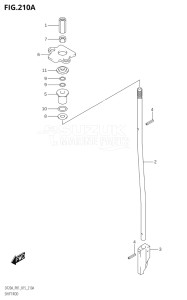 00995F-510001 (2005) 9.9hp P01-Gen. Export 1 (DF9.9B  DF9.9BR  DF9.9BT) DF9.9B drawing SHIFT ROD