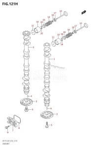 DF175ZG From 17502Z-410001 (E01 E40)  2014 drawing CAMSHAFT (DF150ZG:E40)