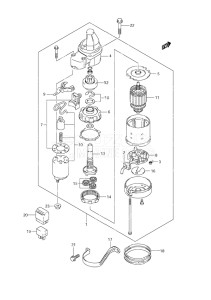 Outboard DF 9.9 drawing Starting Motor