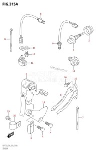 DF150ZG From 15002Z-510001 (E03)  2015 drawing SENSOR (DF150T:E03)