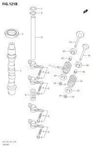 DF15 From 01503F-210001 (P01)  2012 drawing CAMSHAFT (DF15R:P01)