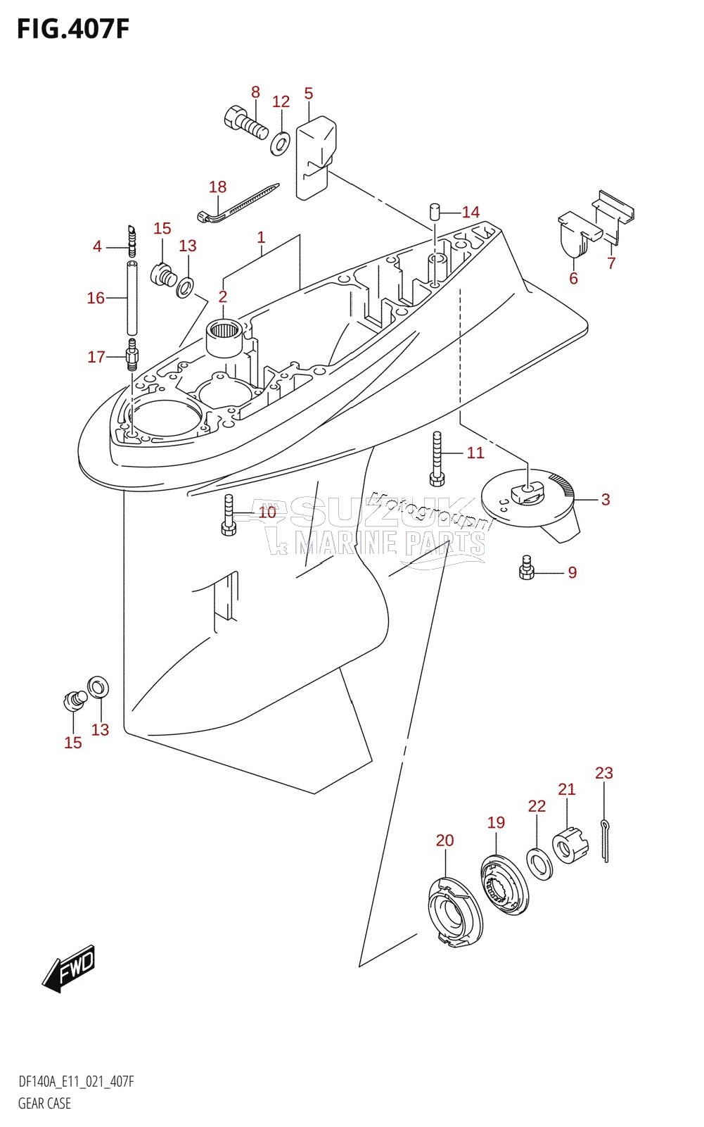 GEAR CASE (DF115AZ:E40,DF140AZ:E40)