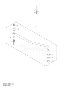 01501F-151001- (2001) 15hp - (DF15(A,R,AR)S K1) DF15(A,R,A)S drawing DRAG LINK (DF9.9R / 9.9AR / 15R / 15AR)