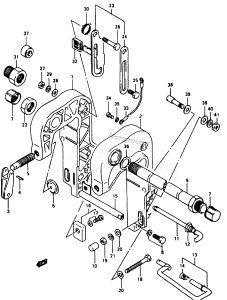 DT40 From 04003-821042 ()  1988 drawing CLAMP BRACKET (DT40C,40TC)(*)