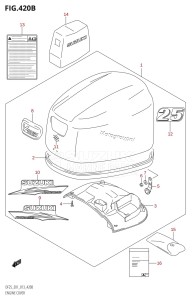 DF25 From 02503F-310001 (E01)  2013 drawing ENGINE COVER (DF25R:E01)