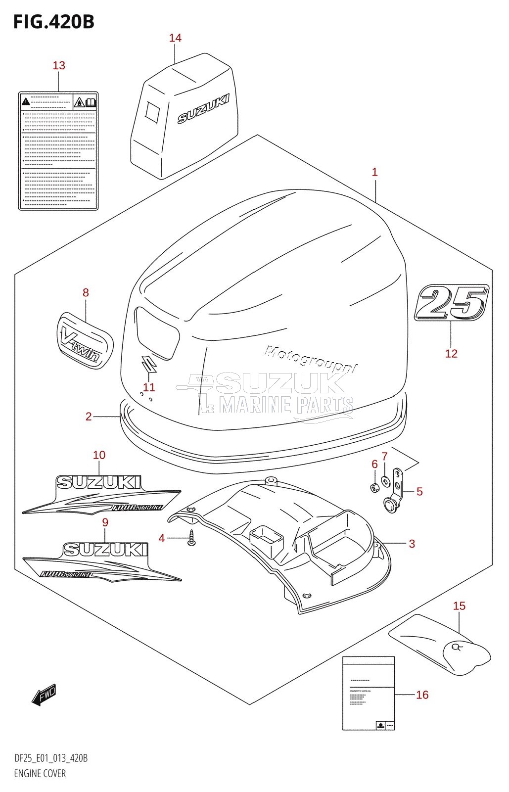 ENGINE COVER (DF25R:E01)