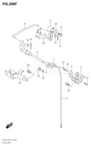 DF20A From 02002F-410001 (P03)  2014 drawing CLUTCH ROD (DF15AR:P03)