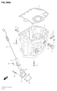 11505F-340001 (2023) 115hp E11 E40-Gen. Export 1-and 2 (DF115BG) DF115BG drawing OIL PAN