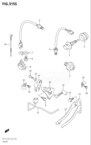 17502F-410001 (2014) 175hp E01 E40-Gen. Export 1 - Costa Rica (DF175TG) DF175TG drawing SENSOR (DF175ZG:E40)