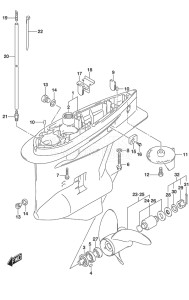 Outboard DF 175 drawing Gear Case (C/R)