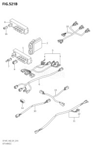 14001Z-251001 (2002) 140hp E01-Gen. Export 1 (DF140ZK2) DF140 drawing OPT:HARNESS (K8,K9,K10,011)