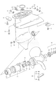 DF 9.9 drawing Gear Case