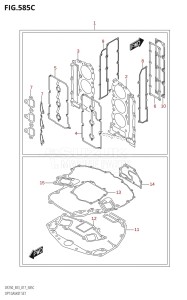 DF250 From 25003F-710001 (E03)  2017 drawing OPT:GASKET SET (DF225T:E03)