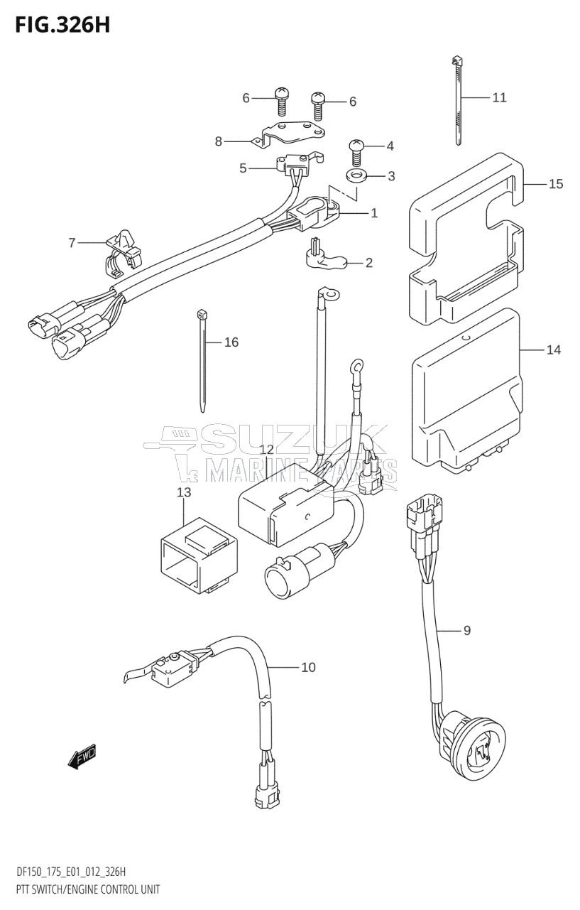 PTT SWITCH / ENGINE CONTROL UNIT (DF175Z:E40)