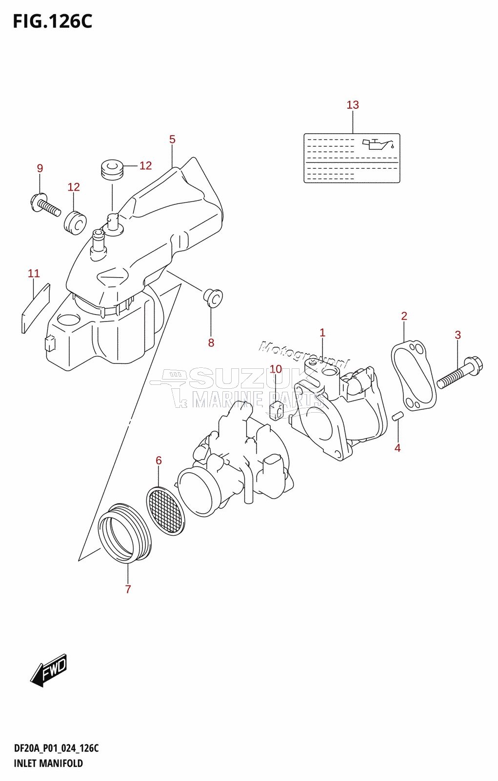 INLET MANIFOLD (DF20A,DF20AR,DF20AT,DF20ATH)