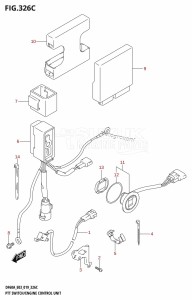 DF60A From 06002F-910001 (E03)  2019 drawing PTT SWITCH /​ ENGINE CONTROL UNIT (DF60A)