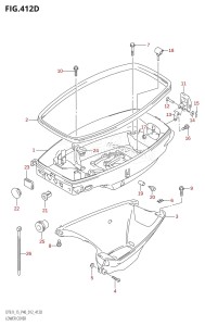 DT15 From 01504-210001 (P37-)  2012 drawing LOWER COVER (DT15:P40)