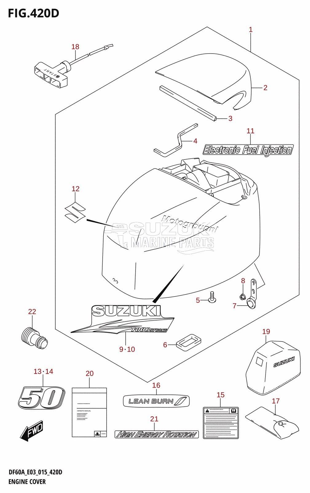 ENGINE COVER (DF50AVT:E03)