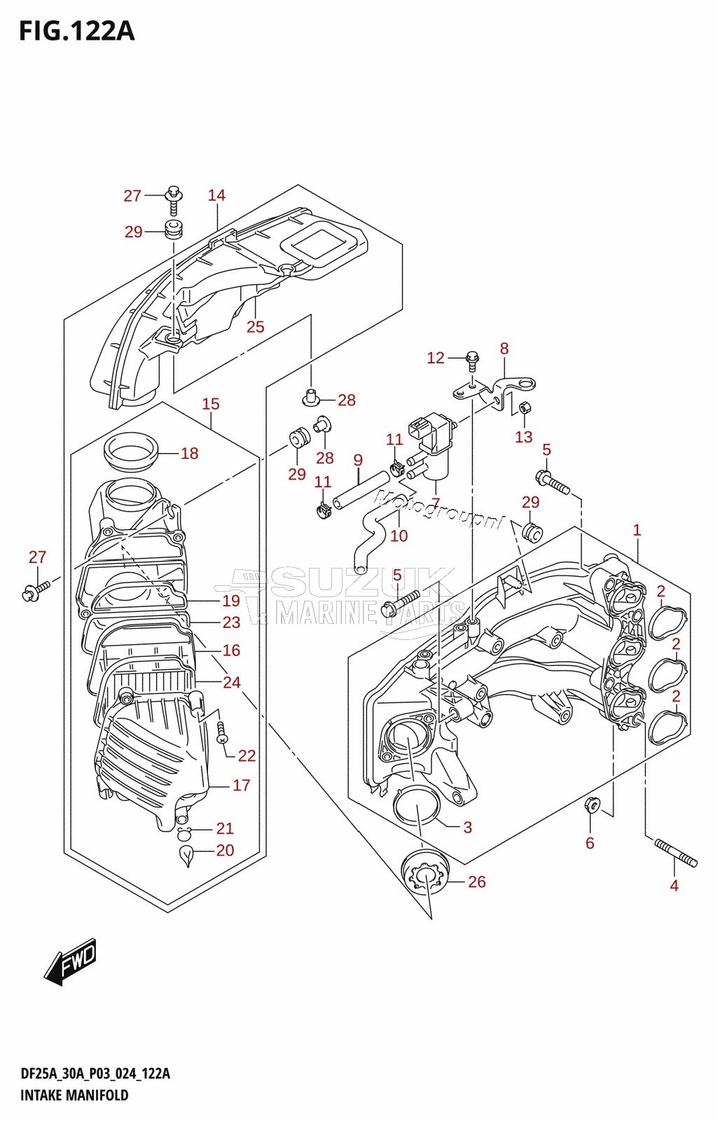 INTAKE MANIFOLD (DF25A,DF25AT,DF25ATH)