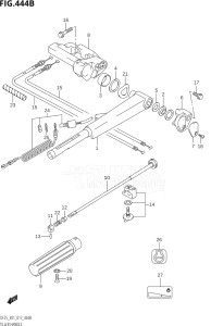 02503F-310001 (2013) 25hp E01-Gen. Export 1 (DF25  DF25Q  DF25R) DF25 drawing TILLER HANDLE (DF25Q:E01)