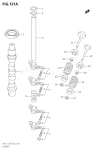 11503F-210001 (2012) 15hp P03-U.S.A (DF15) DF15 drawing CAMSHAFT (DF9.9T:P03)