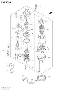 22503Z-310001 (2013) 225hp E01 E40-Gen. Export 1 - Costa Rica (DF225Z) DF225Z drawing STARTING MOTOR