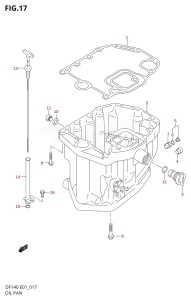 DF140 From 14001F-251001 (E01)  2002 drawing OIL PAN