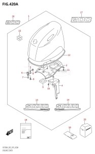 DF150A From 15003F-910001 (E03)  2019 drawing ENGINE COVER (DF200AT,DF200AZ)