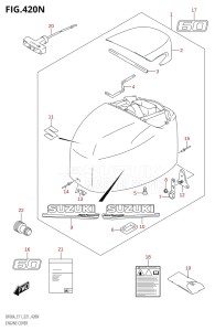 06003F-140001 (2021) 60hp E11-Gen. Export 2 (DF60AVT  DF60AVT_   DF60AVT   DF60AVTH  DF60AVTH_   DF60AVTH) DF60A drawing ENGINE COVER (SEE NOTE)