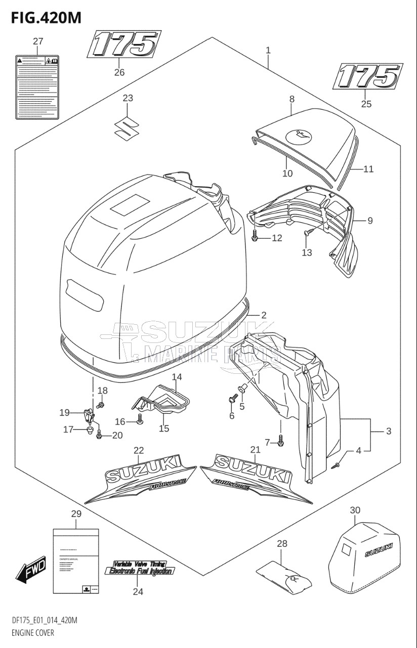 ENGINE COVER ((DF175T,DF175Z):E40)