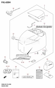 DF40A From 04003F-410001 (E01)  2014 drawing ENGINE COVER (DF60A:E40)