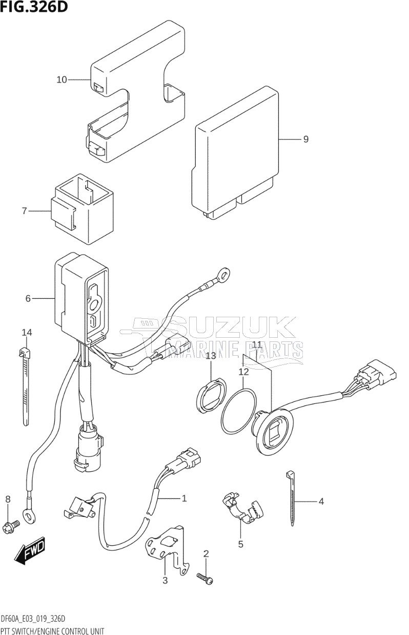 PTT SWITCH / ENGINE CONTROL UNIT (DF50AVT)