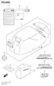 DT30 From 03005-510001 ()  2015 drawing ENGINE COVER (DT30R:P40)