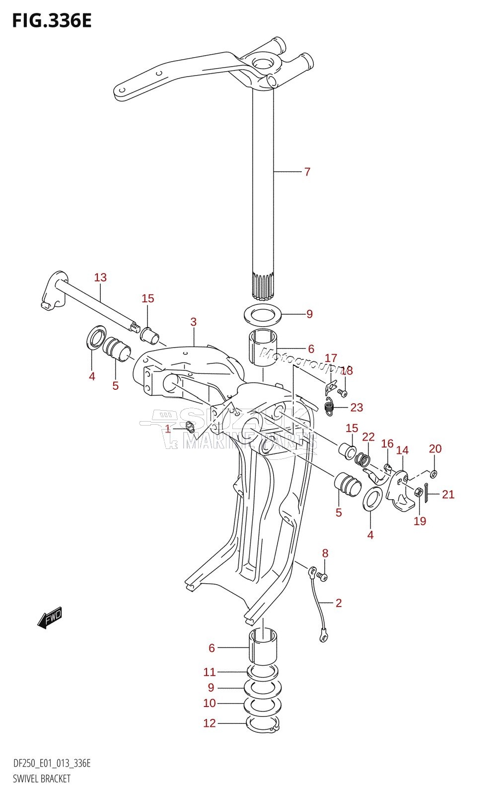 SWIVEL BRACKET (DF225T:E01:(X-TRANSOM,XX-TRANSOM))