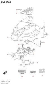 06002F-240001 (2022) 60hp E01 E40 E11-Gen. Export - Costa Rica (DF60AQH  DF60AQH  DF60AT  DF60AT  DF60ATH  DF60ATH) DF60A drawing RING GEAR COVER