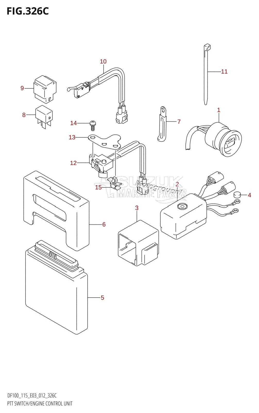 PTT SWITCH /​ ENGINE CONTROL UNIT (DF115Z:E03)