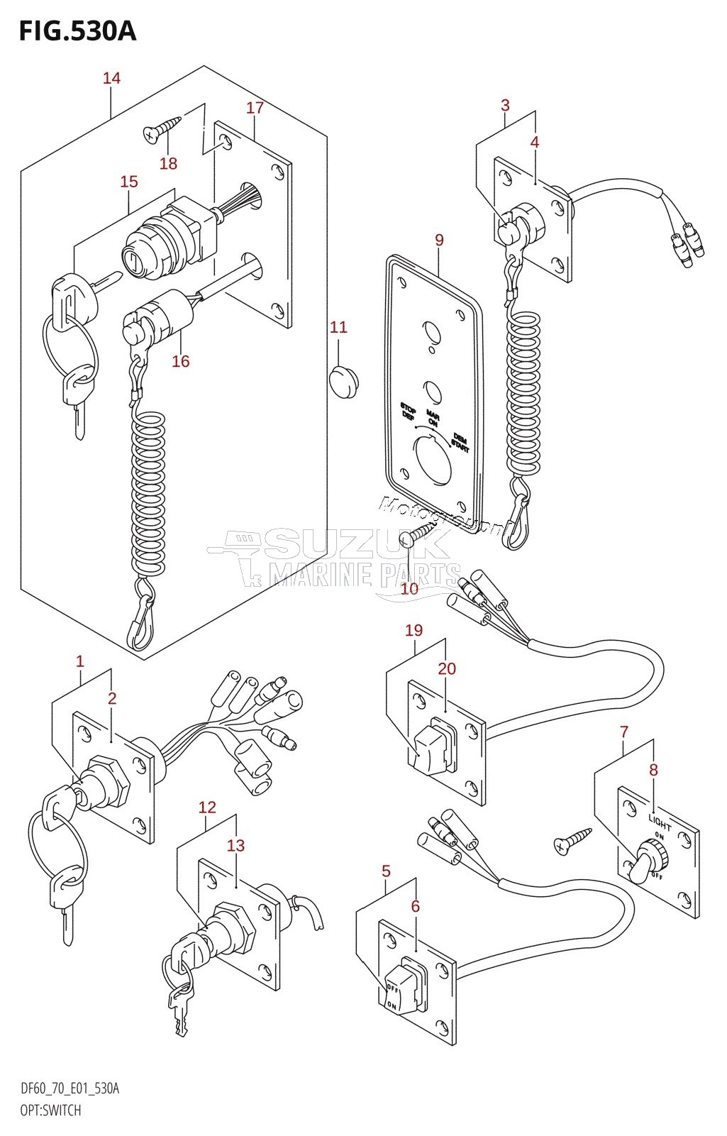 OPT:SWITCH (W,X,Y,K1,K2,K3,K4)