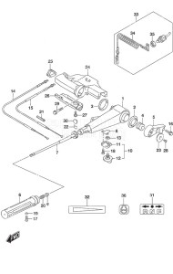 DF 30A drawing Tiller Handle w/Power Tilt