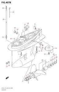 DF150Z From 15002Z-210001 (E03)  2012 drawing GEAR CASE (DF150Z:E03)