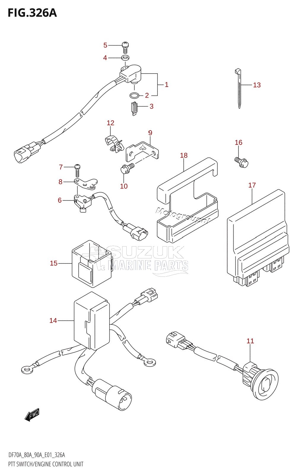 PTT SWITCH /​ ENGINE CONTROL UNIT