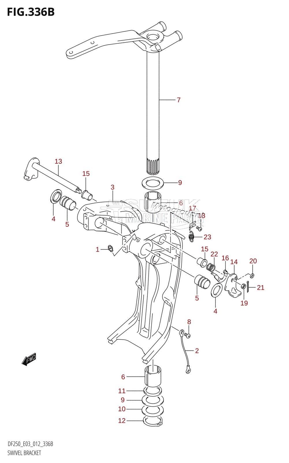 SWIVEL BRACKET (DF200Z:E03:X-TRANSOM)