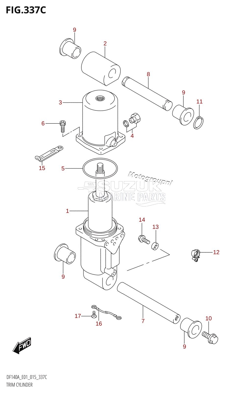 TRIM CYLINDER (DF115AT:E40)