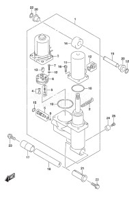 Outboard DF 50A drawing Trim Cylinder High Thrust